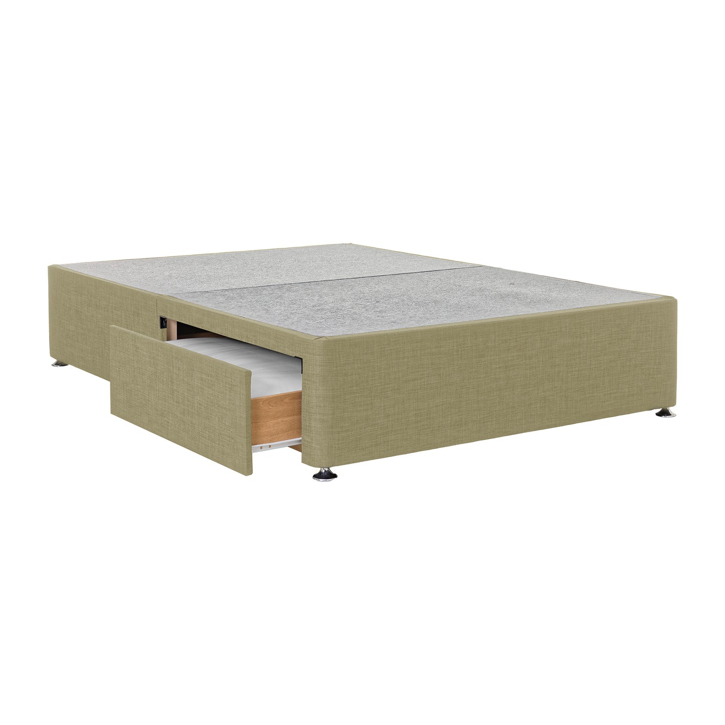 Oso Double 2 Drawer Cream Divan Base