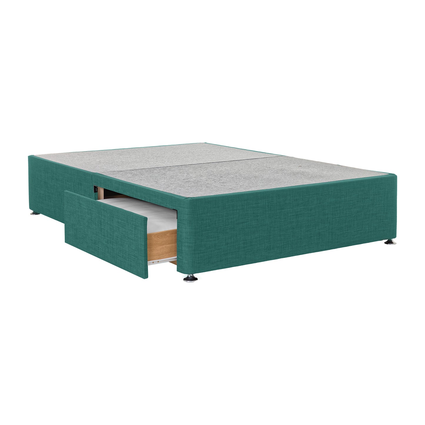 Oso Double 2 Drawer Teal Divan Base