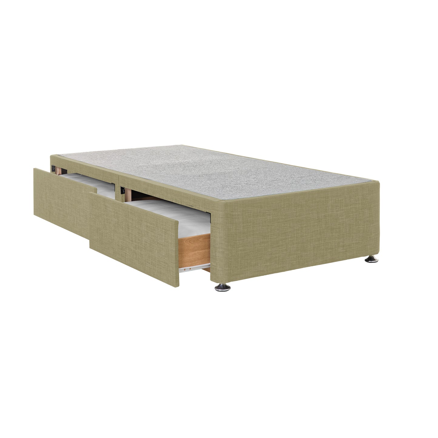 Oso Single 2 Drawer Cream Divan Base